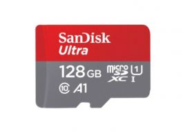Sandisk MicroSD Ultrakártya 128GB, 140MB/s, A1, Class 10, UHS-I memóriakártya (215427)